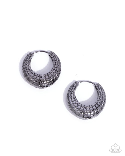 Pattern Permanence - Black - Paparazzi Earring Image