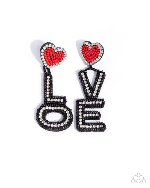 Visible Valentines - Black - Paparazzi Earring Image