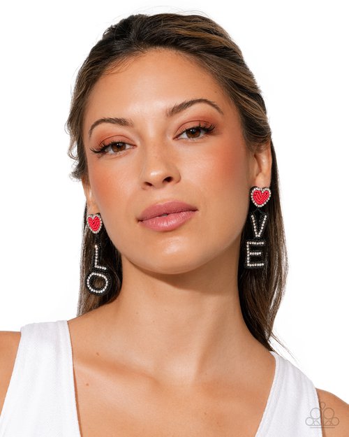 Visible Valentines - Black - Paparazzi Earring Image