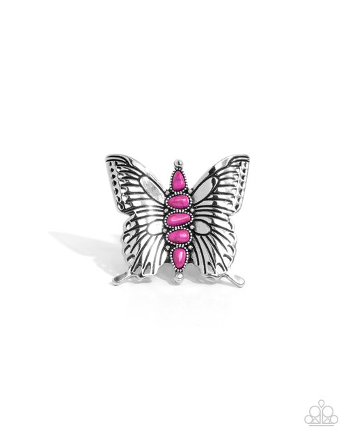 Brash Butterfly - Pink - Paparazzi Ring Image