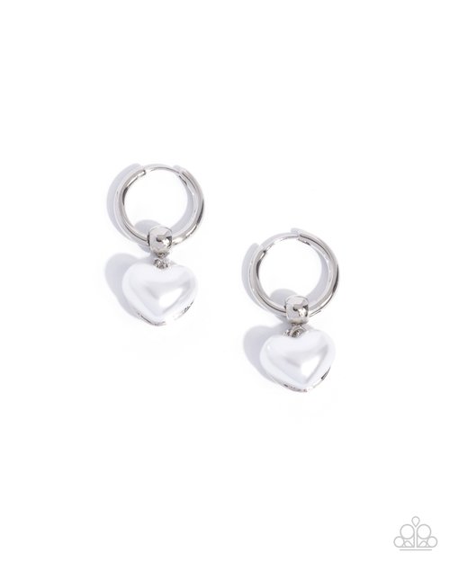 Paparazzi Earring ~ Carriage Chic - White