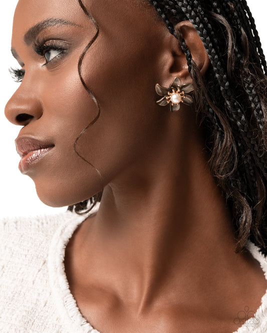 Well Established Whimsy - Brass - Paparazzi Earring Image