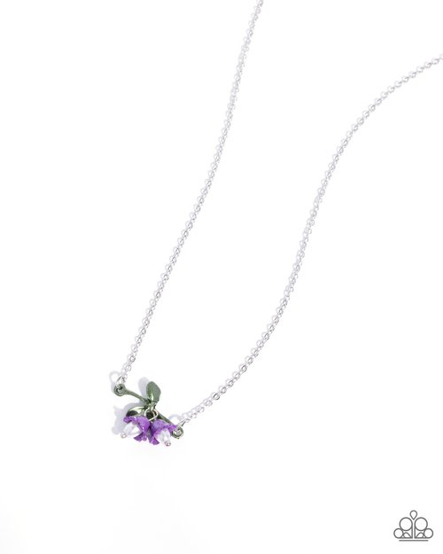 Tulip Drops - Purple - Paparazzi Necklace Image