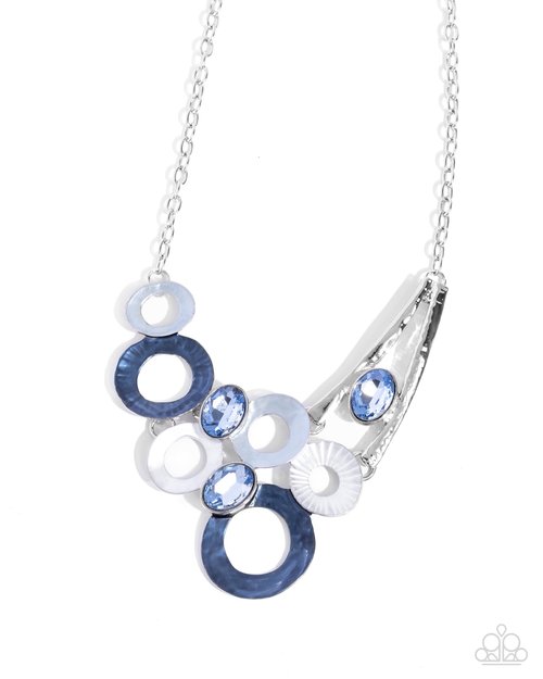 Compelling Circles - Blue - Paparazzi Necklace Image