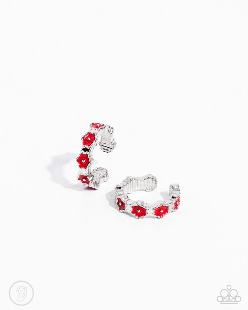 Darling Daydream - Red - Paparazzi Earring Image