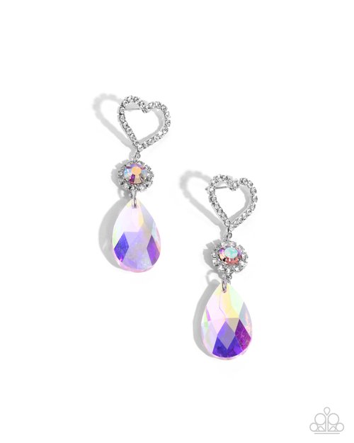 Faceted Frenzy - Pink - Paparazzi Earring Image