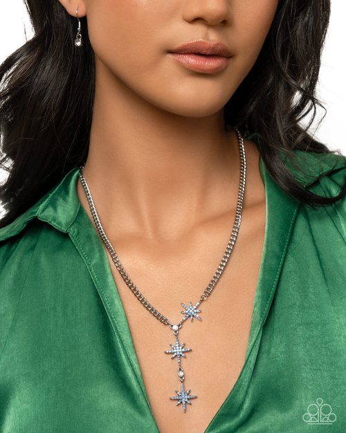 Stellar Story - Blue - Paparazzi Necklace Image
