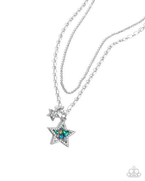 Stackable Stars - Green - Paparazzi Necklace Image