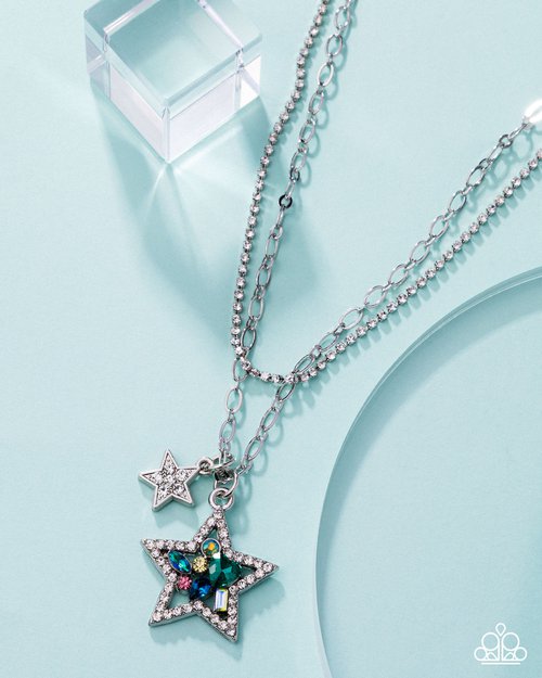 Stackable Stars - Green - Paparazzi Necklace Image