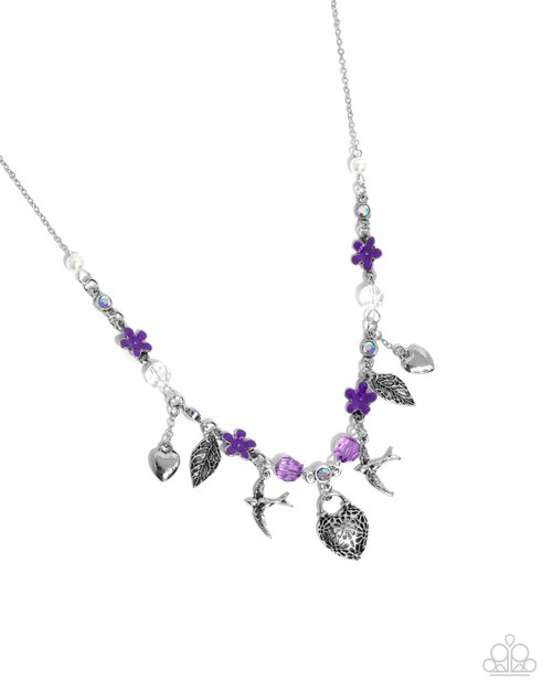 Flight of the Sparrow - Purple - Paparazzi Necklace Image