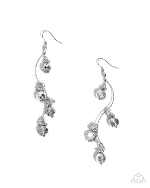 Seize the Sway - Silver - Paparazzi Earring Image