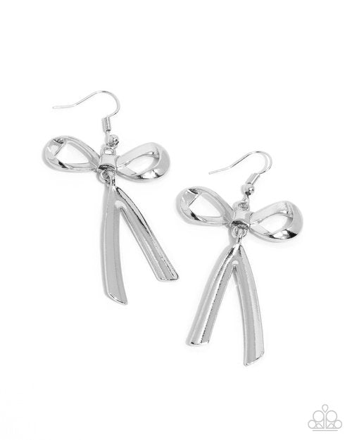 Dapper Delivery - Silver - Paparazzi Earring Image