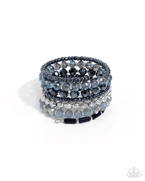 Stacked Surprise - Blue - Paparazzi Bracelet Image