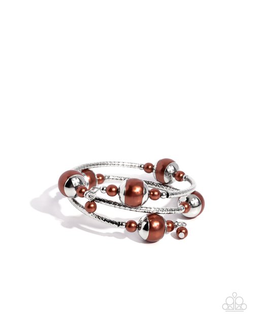 Palatial Pearls - Brown - Paparazzi Bracelet Image