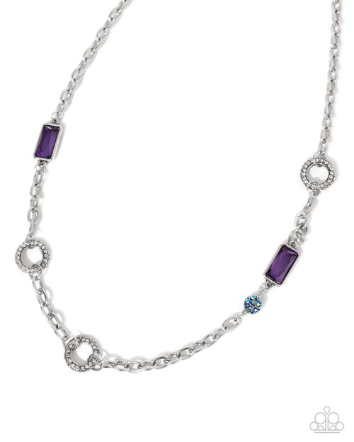Effulgent Emeralds - Purple - Paparazzi Necklace Image