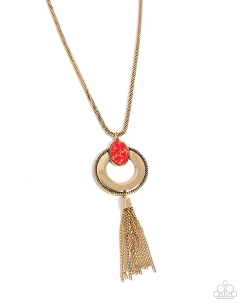 Unwavering Unity - Red - Paparazzi Necklace Image