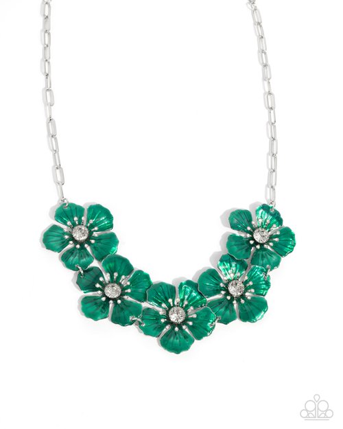 Eternal Efflorescence - Green - Paparazzi Necklace Image
