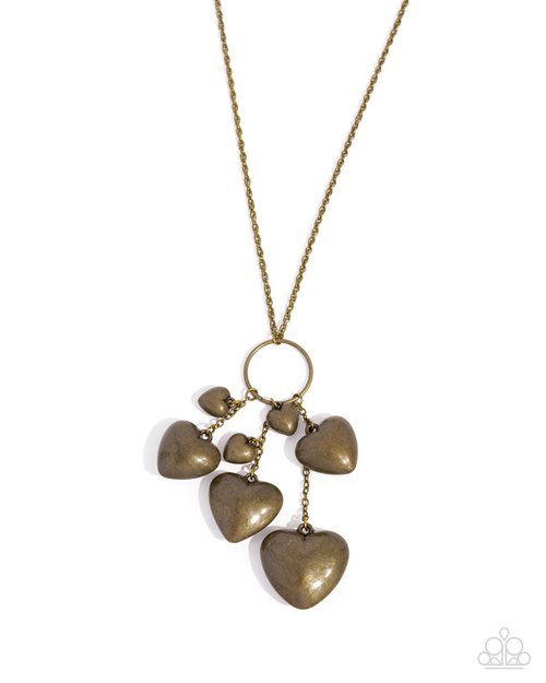 Heart Haul - Brass - Paparazzi Necklace Image