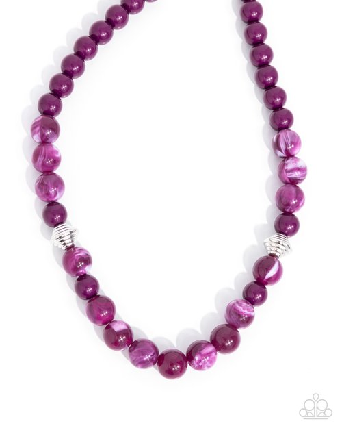 Showroom Swirl - Purple - Paparazzi Necklace Image