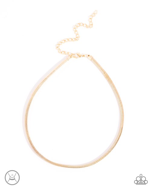 Captivating Choker - Gold - Paparazzi Necklace Image