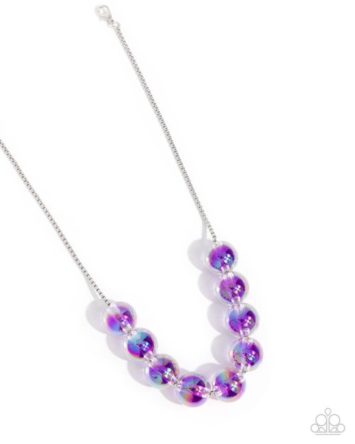 Iridescent Identity - Purple - Paparazzi Necklace Image