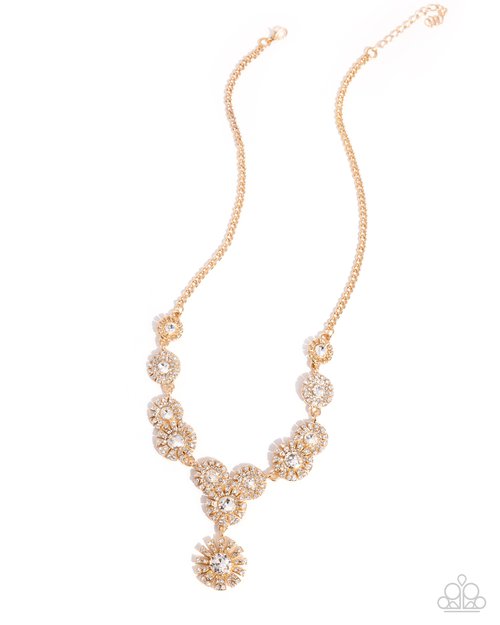 Sunburst Selfie - Gold - Paparazzi Necklace Image