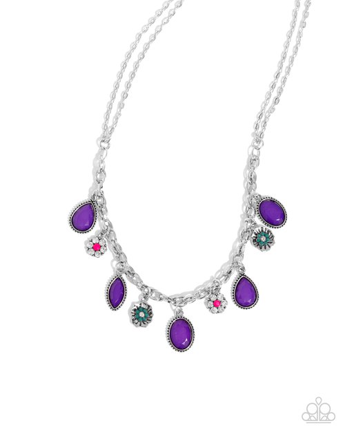 Fancy Finish - Purple - Paparazzi Necklace Image