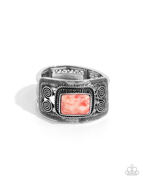 Rustic Reaction - Red - Paparazzi Bracelet Image