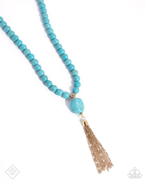 Coachella Chic - Blue - Paparazzi Necklace Image