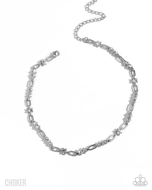 Pronged Pageantry - White - Paparazzi Necklace Image