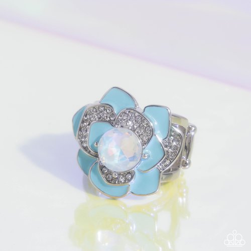Bridging Bling - Blue - Paparazzi Ring Image