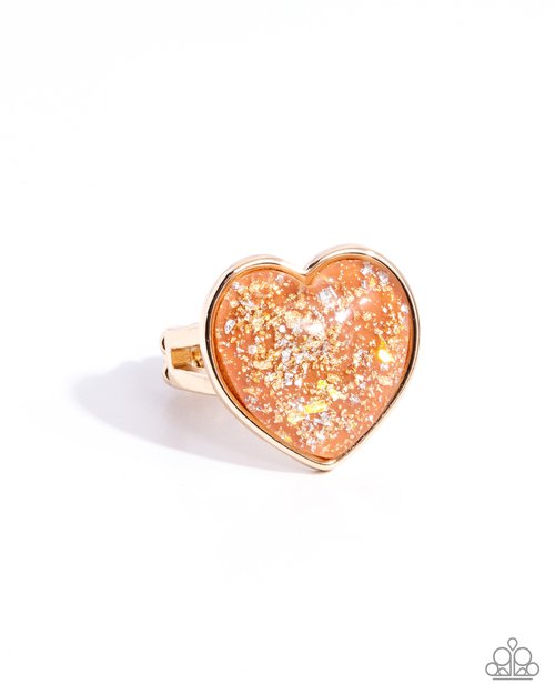 Smitten Season - Orange - Paparazzi Ring Image