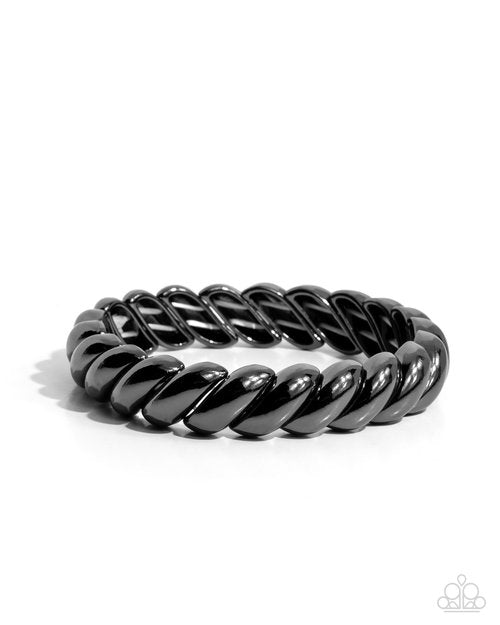 Carefree Curls - Black - Paparazzi Bracelet Image