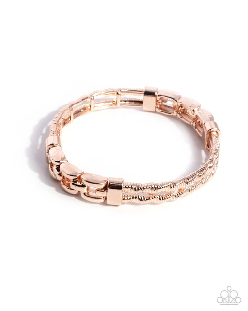 Mismatched Movement - Gold - Paparazzi Bracelet Image