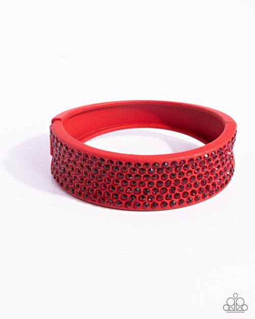 Sprinkling Studs - Red - Paparazzi Bracelet Image