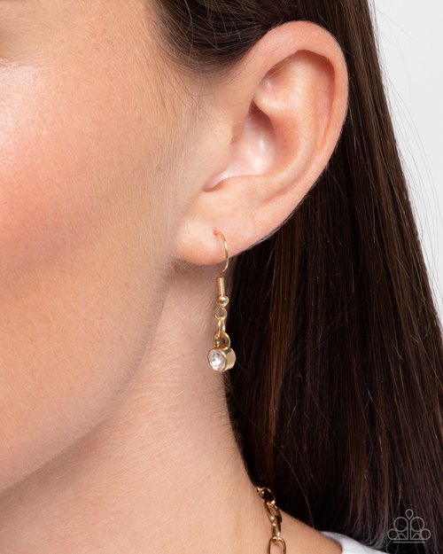 Focused Affection - Gold - Paparazzi Necklace Image