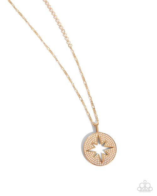 Stars Begin to Climb - Gold - Paparazzi Necklace Image