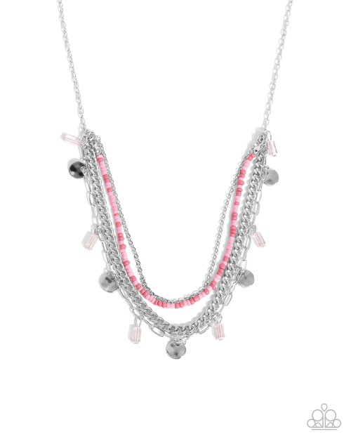 Sunset Someday - Pink - Paparazzi Necklace Image