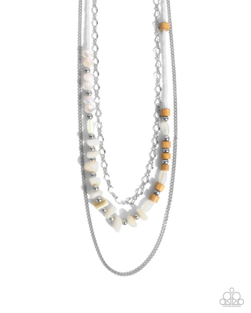 Eclectic Effort - White - Paparazzi Necklace Image