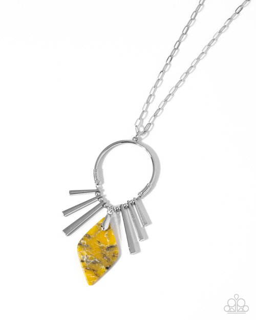 Dangerous Diamond - Yellow - Paparazzi Necklace Image