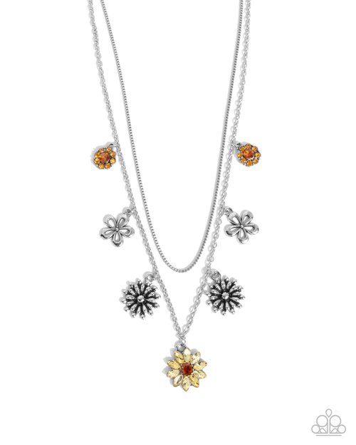 Glinting Garden - Yellow - Paparazzi Necklace Image