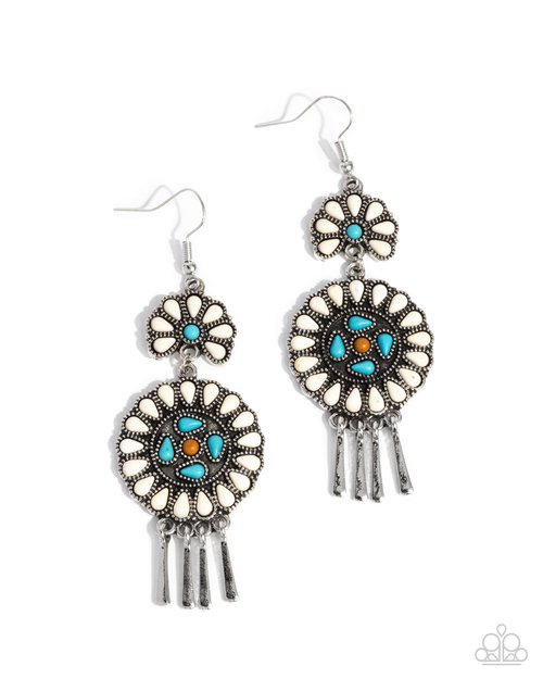 Watch the Sunset - White - Paparazzi Earring Image
