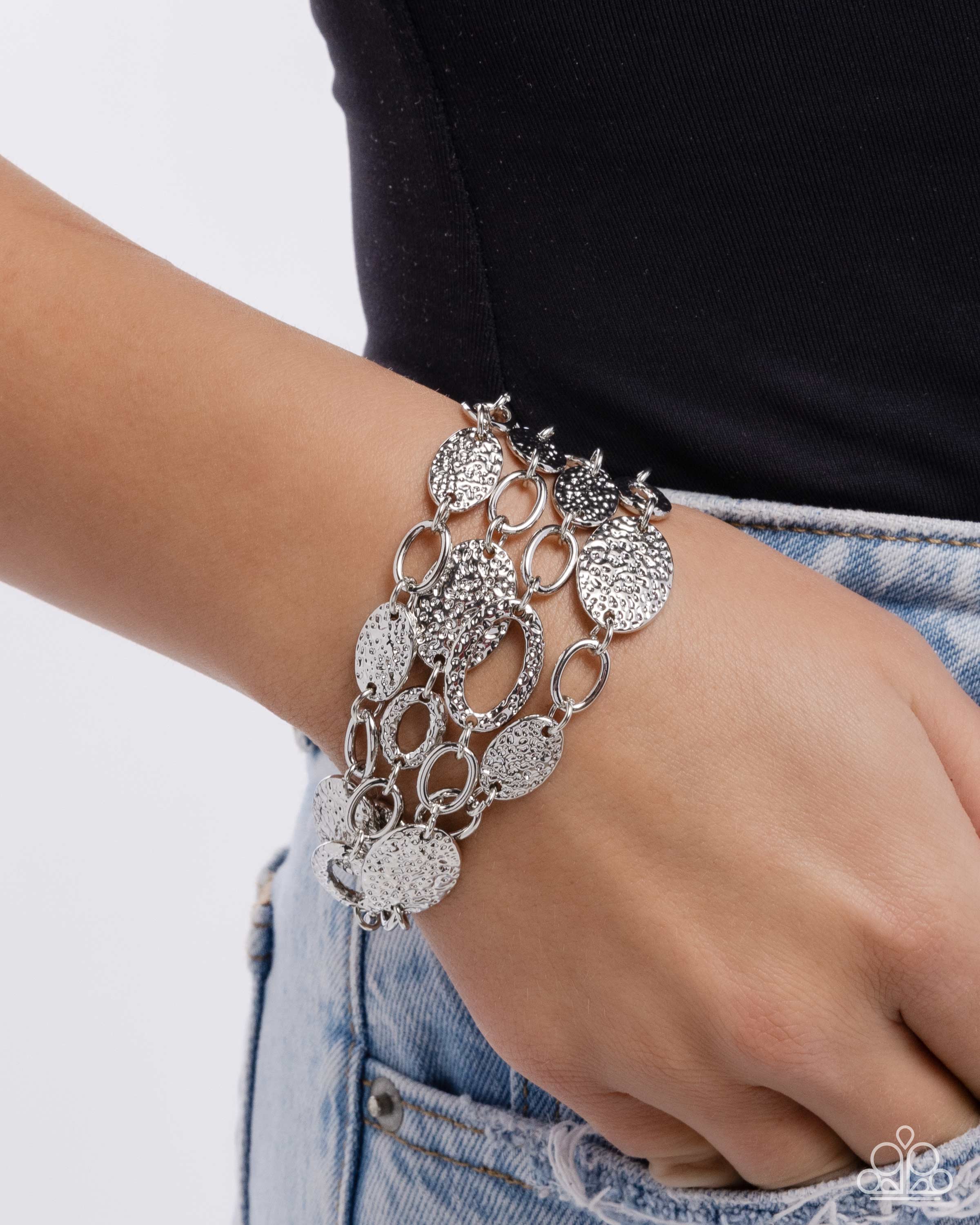 Paparazzi Bracelet ~ Hammered Helm - Silver – Paparazzi Jewelry