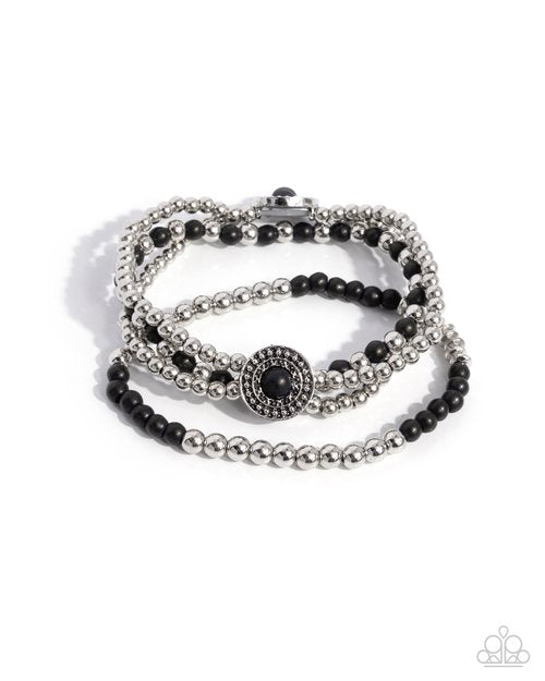 Bundle Up - Black - Paparazzi Bracelet Image