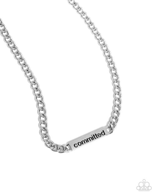 Fully Committed - Silver - Paparazzi Necklace Image
