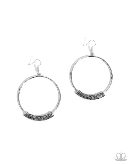 Sassy Story - Silver - Paparazzi Earring Image