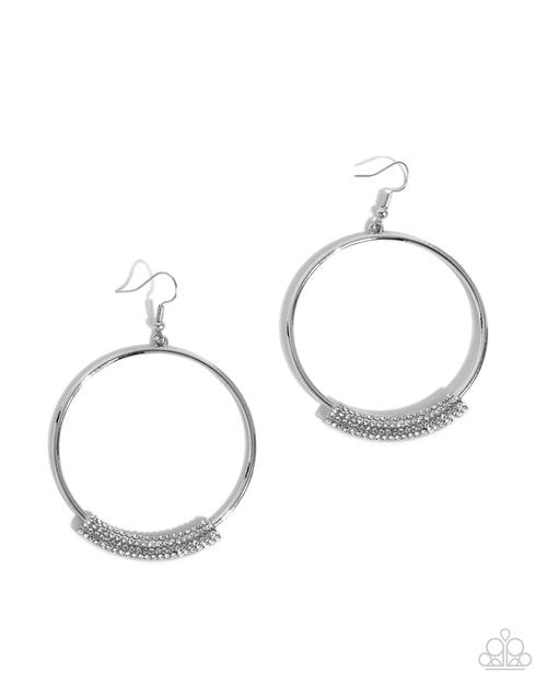 Sassy Story - White - Paparazzi Earring Image