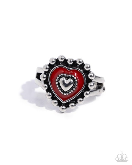 Courting Chic - Red - Paparazzi Ring Image