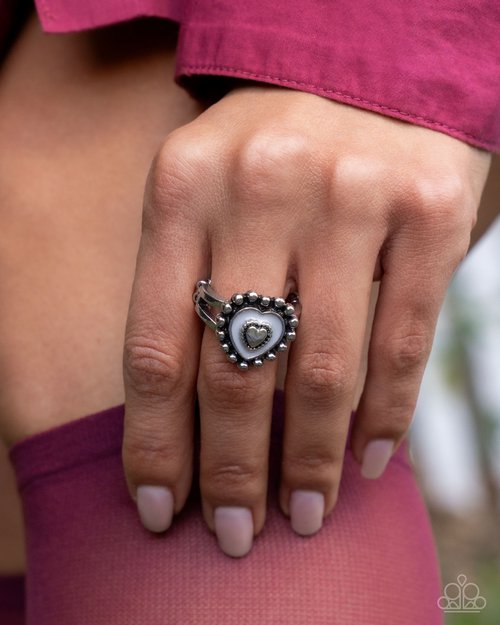 Courting Chic - White - Paparazzi Ring Image