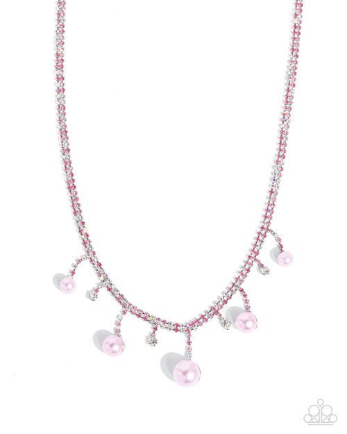 Shimmery Safeguard - Pink - Paparazzi Necklace Image